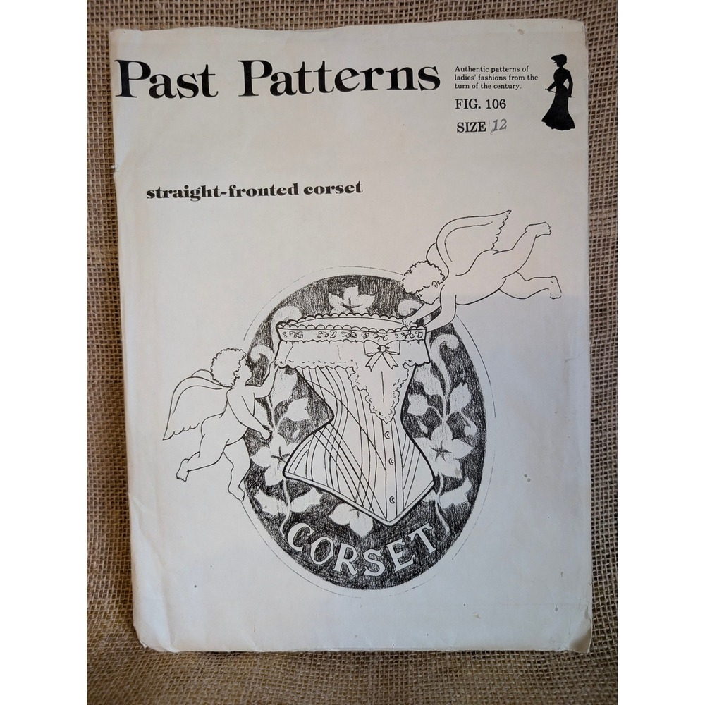 Past Patterns 106 Edwardian Straight-Fronted S-Bend Corset Sewing Pattern Sz 12